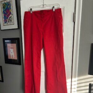 Ann Taylor LOFT Women’s 8 Red Julie Fit Pants Sailor Style Trousers